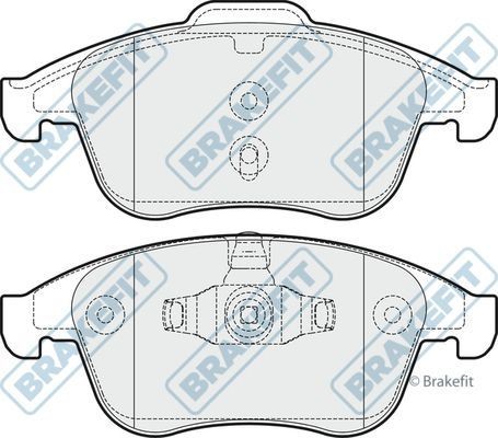 Apec front brake pad - front,