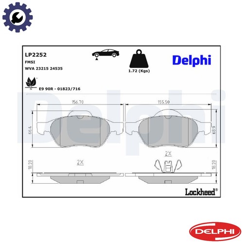 Brake pad set - set,