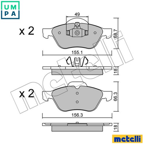 Brake pad set disc - pad,