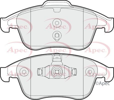 Apec front brake pad - front,